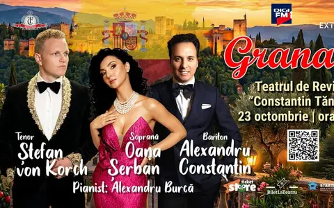 „GRANADA” – cu tenorul ŞTEFAN VON KORCH şi invitaţii - concert incandescent cu influențe spaniole și mexicane, pe scena Teatrului Constantin Tănase pe 23 octombrie