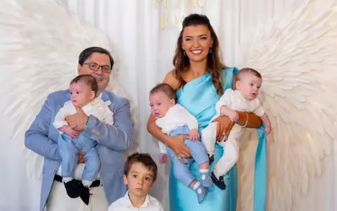 Nicolae Bănicioiu și soția lui și-au botezat tripleții: „De la agonie la extaz. De la teamă la recunoștință. De la rugăciuni la minuni”. Petru, Ioan și Matei au avut parte de o petrecere spectaculoasă