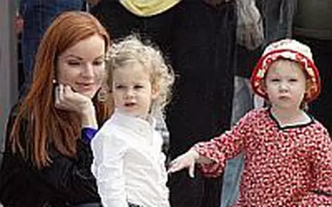 Marcia Cross, la gradinita cu gemenele sale