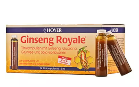 Fiole cu ginseng si laptisor de matca pentru concentrare Hoyer