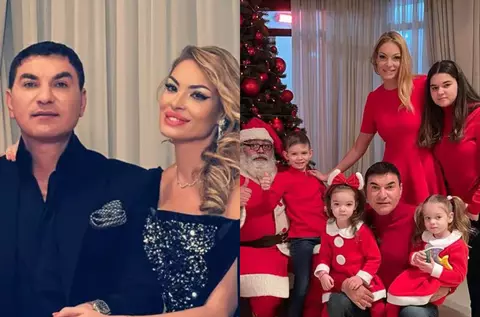 Cum arată vila de lux a cuplului Valentina Pelinel - Cristi Borcea. Are un living spațios, tapet cu motive baroce și mobilier în alb-bej