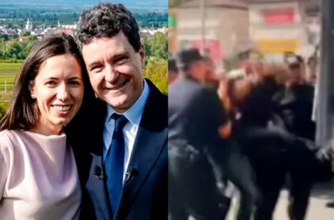 Videoclip viral cu Nicușor Dan și Mirabela Grădinaru în timp ce sunt băgați cu forța în duba Jandarmeriei. Cuplul prezidențial, în mijlocul celui mai tensionat protest civic, în 2012