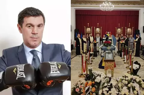 Lacrimi și durere la priveghiul lui Mihai Leu! Soția și fiul campionului și-au fost sprijin unul pentru celălalt în cel mai greu moment, 10 preoți au oficiat slujba, iar sute de oameni l-au aplaudat în Hunedoara