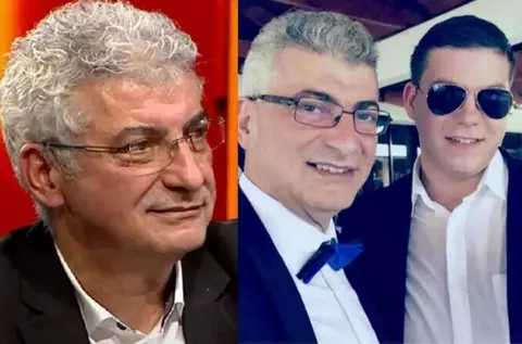 Imagini dureroase de la parastasul de un an al regretatului Silviu Prigoană. Silvius, fiul lui, a venit la cimitir însoțit de soție și copil