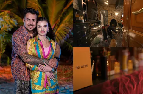 Cum arată casa din Roma în care locuiesc Prințul Marco și Bianca Ghiurcă. Opulență la cote maxime: ceas Rolex în perete, tapet Gucci și mult auriu