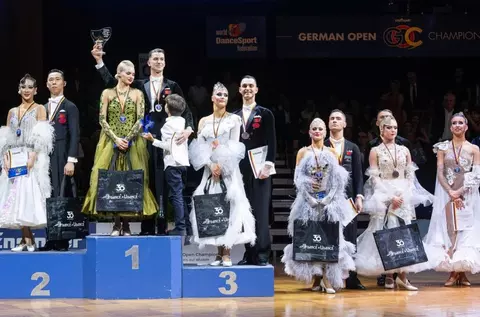 Rareș Cojoc, imagini emoționante la German Open Championships. Dansatorul a fost îmbrățișat pe podium de fiul său