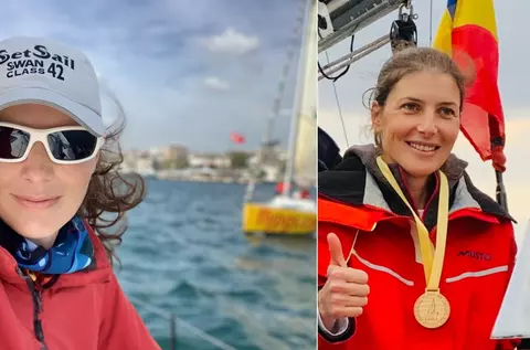 Corina Drugan merge „la birou” pe iaht. Cum a ajuns skipper, instructor și campioană națională: „Realizezi cât de puțin îți trebuie ca să fii fericit”