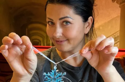 Imagini cu casa decorată de Crăciun a Gabrielei Cristea. A împodobit bradul cu decorațiuni turcoaz