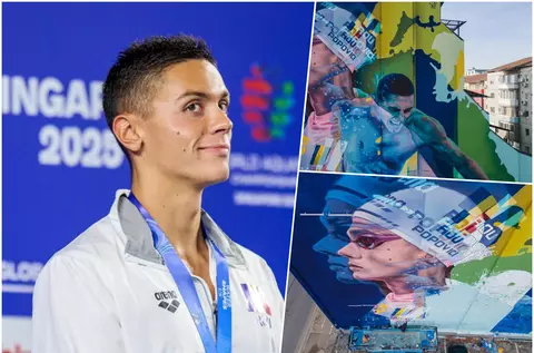 Orașul istoric din România unde a apărut cel mai spectaculos obiectiv turistic în onoarea lui David Popovici, băiatul de aur al natației mondiale