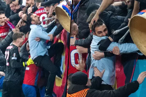 „Are tibia praf!”. Ce a pățit Elias Charalambous după ce a sărit în Peluza Nord la golul lui Florin Tănase. Exclusiv