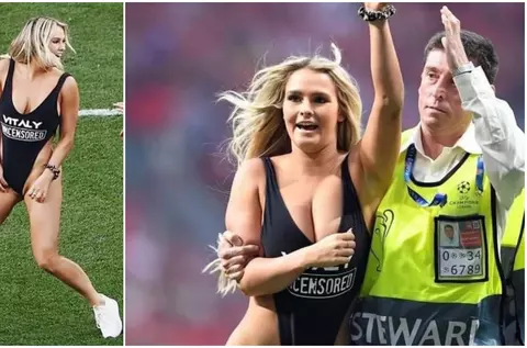 Ce s-a ales de tânăra care a intrat în costum de baie pe teren la finala Champions League din 2019. Din ce face bani astăzi, surpriză totală