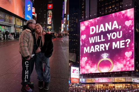 Lino Golden a cerut-o în căsătorie pe Diana, iubita lui, la nici un an de la divorțul de Delia Salchievici. Cât a plătit pentru cererea spectaculoasă din Times Square