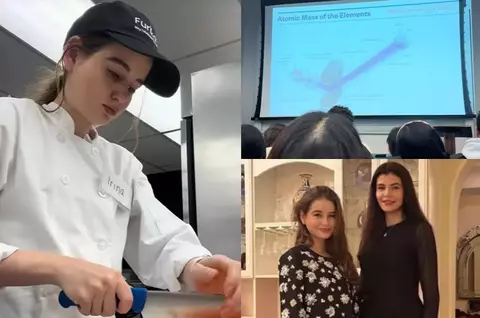 O zi din viața Irinei Columbeanu în New York. S-a filmat la facultate, apoi la cursuri de gătit, iar mama ei, Monica Gabor, i-a lăudat eforturile: „Cea mai bună fiică”