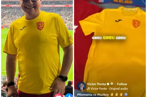Victor Ponta a purtat tricoul Turciei pe sub cel al României, pe stadion, la meci. A fost taxat pentru duplicitate: "Patriotism în straturi, ca ceapa degerată"