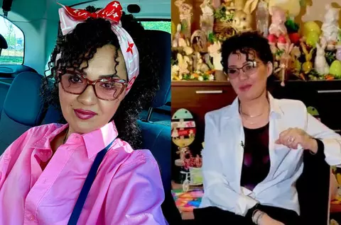 Minodora și-a decorat casa cu o săptămână înainte de Paște. Livingul este plin de figurine cu iepurași, flori și ouă vopsite