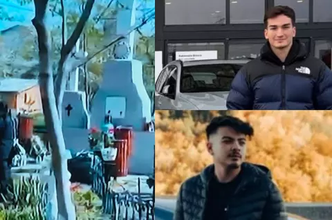 Imagini de la înmormântarea lui Mihai și David, tinerii morți în accidentul de la Snagov. Îndurerați, părinții celor doi prieteni abia se țin pe picioare