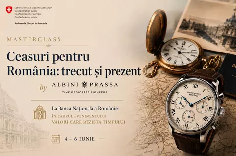 Masterclass Albini Prassa la „Valori care rezistă timpului”: povestea ceasurilor create pentru România, spusă chiar în inima BNR