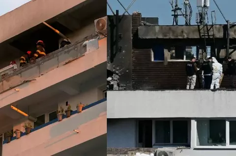 Imagini cu apartamentul distrus de drona rusească în Galați. O mamă și fiul ei au ajuns la spital în urma exploziei: „Granița dintre viață și moarte e la o fracțiune de secundă”