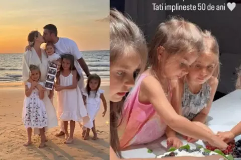 Cosmin Curticăpean a împlinit 50 de ani și a primit o surpriză adorabilă de la Laura Cosoi și fetițele lor: "Tu ești lumea noastră toată"