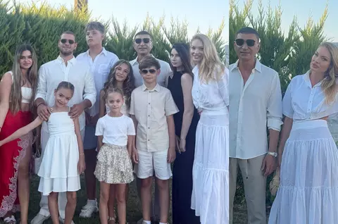 Tablou de familie! Valentina Pelinel, imagini rare cu Cristi Borcea și 8 dintre cei 9 copii pe care îi are afaceristul: „Vacanțele trec, amintirile rămân”