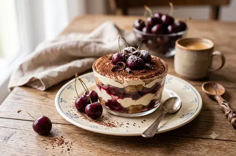 Rețetă de tiramisu cu cireșe. Este perfect pentru vară și a devenit viral pe TikTok