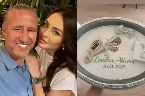 Primele imagini de la petrecerea de tăiere a moțului fiului cel mic al lui Laurențiu Reghecampf și al Corinei Caciuc. Ce a ales Landon de pe tavă