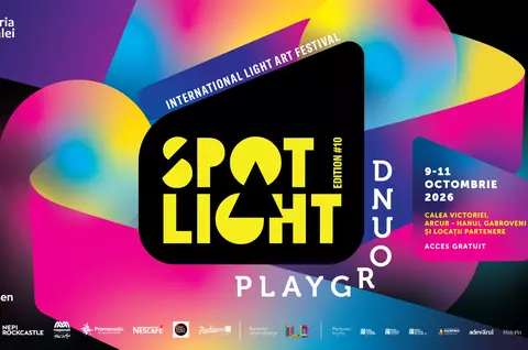 Spotlight 2026: 19 instalații, 6 clădiri emblematice transformate prin video mapping, 3 seri de artă și lumină pe Calea Victoriei