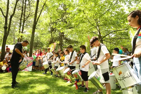 Superchill School, atelier de percuție în parcul IOR din Capitală