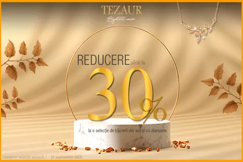 Bijuterii din aur unice la prețuri reduse în cadrul campaniei de toamnă lansată de TEZAUR Shop