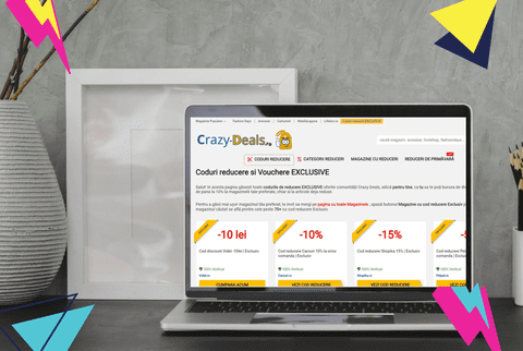 Descoperă cele mai bune reduceri și promoții în peste 400 de magazine online cu Crazy-Deals.ro