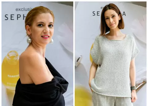 Andreea Berecleanu și Amalia Enache la o ședință de aromaterapie