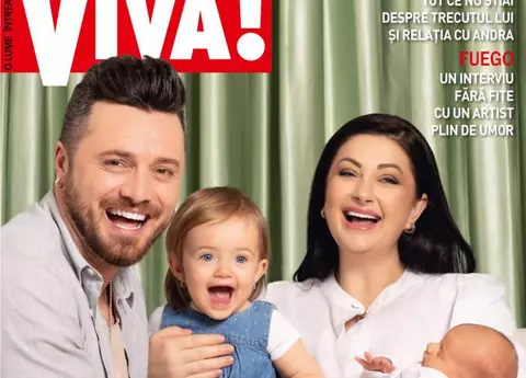 Gabriela Cristea, pictorial exclusiv cu familia, în VIVA! de Mai! Primele imagini cu Iris, bebelușul lor de numai o lună!