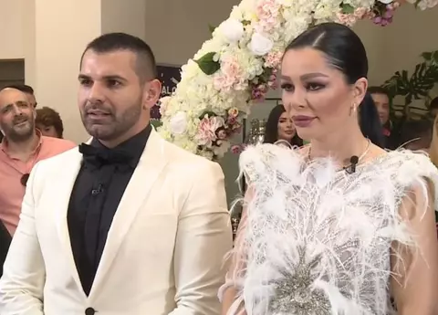 Imagini nemaivăzute de la cununia civilă a lui Brigitte Năstase cu Florin Pastramă: ”Am acceptat să facem dragoste în Fermă”