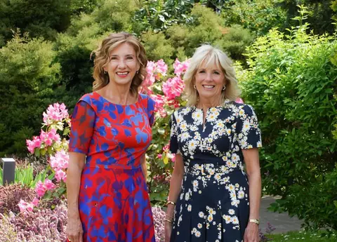 Ce a făcut Carmen Iohannis cu rochia purtată la întâlnirea cu Jill Biden: „Le folosim și la alte ședințe foto importante”