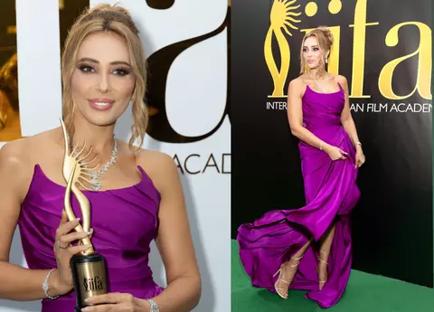 Iulia Vântur, apariție fabuloasă pe covorul roșu, în Abu Dhabi. Cu ce artist român s-a întâlnit la Premiile IIFA