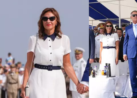 Cum s-a îmbrăcat Carmen Iohannis la festivitățile de Ziua Marinei. Ținuta Primei Doamne a atras toate privirile: „Se vede o evoluţie vestimentară”
