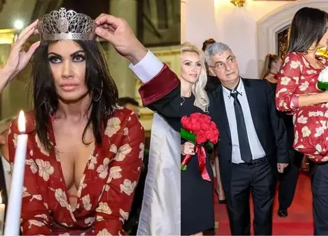 Cum arăta Oana Zăvoranu în ziua nunții cu Alex Ashraf: "Demon sau înger?". Rochia de mireasă roșie și decoltată a vedetei a creat controverse
