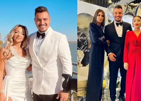 Bursucu s-a căsătorit cu iubita lui, Andreea: "Mă abțin să nu plâng". Mireasa a purtat o rochie superbă, creată de Cătălin Botezatu