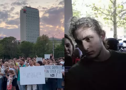 Protest în Piața Victoriei pentru tinerii uciși de Vlad Pascu în 2 Mai. Mihai Morar: "Pentru Sebastian, pentru Roberta și pentru toți copiii care nu merită să moară spulberați de drogați pe șosele" / Tatăl lui Sebi a ajuns la spital, după manifestație