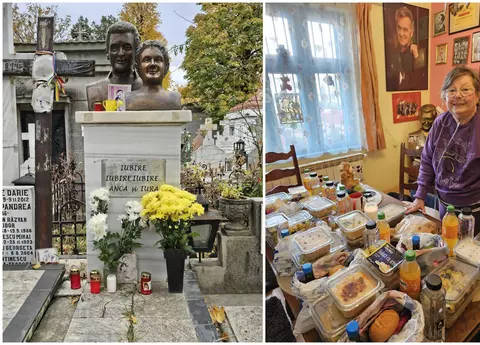 Anca Pandrea a făcut pomană de 12 ani pentru regretatul Iurie Darie. De ce nu a mers la cimitir și ce a pus în pachetele pe care le-a împărțit: ”Nu aveam cum să ies din casă din cauza frigului, doar știți că umblu și cu oxigenul după mine...”/ EXCLUSIV