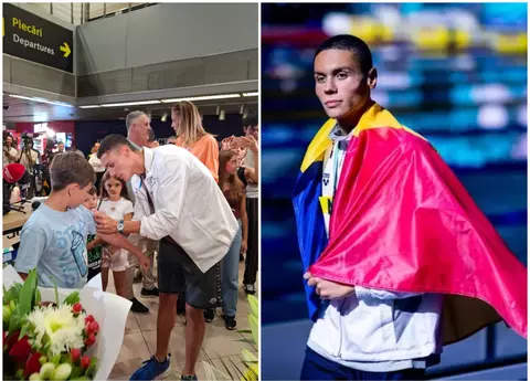 David Popovici a dat autografe pe hăinuțele unor copii, pe afișe, pe o cască de înot, pe cartele de metrou și chiar și pe telefoane: "Este un sentiment aparte când ești pe cea mai înaltă treaptă a podiumului"