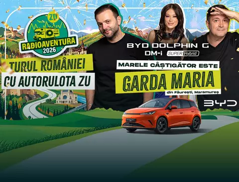RADIOAVENTURA 2026: Peste 100.000 de înscriși în concurs la Radio ZU, un singur câștigător al primului BYD DOLPHIN G DM-i Super Hybrid din România