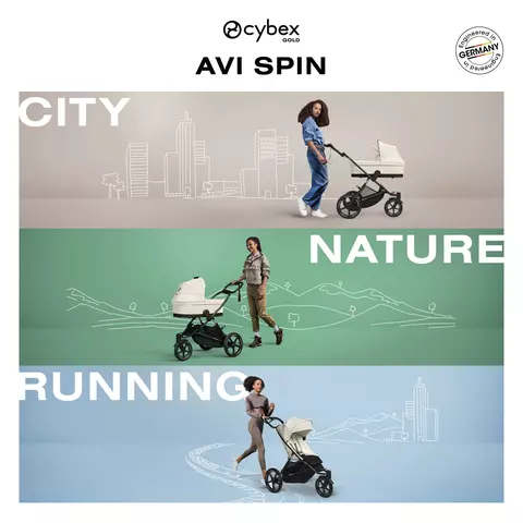 AVI SPIN este noul cărucior CYBEX, potrivit pentru ORAȘ, NATURĂ, ALERGARE