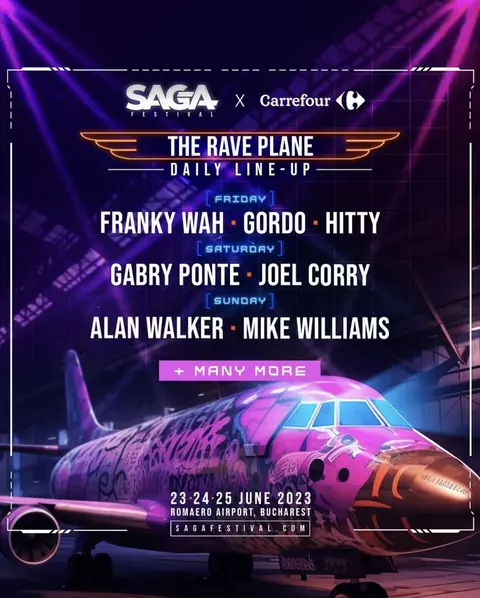 SAGA Festival lansează SAGA Rave Plane, o scenă în avion cu petreceri exclusiviste