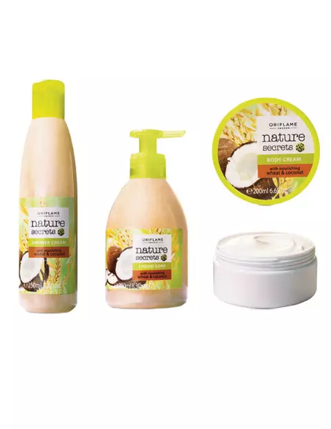 Gama Nature Secrets cu grau hidratant si nuca de cocos, de la Oriflame