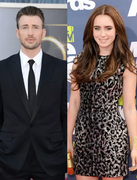 Chris Evans si Lily Collins – noul cuplu de la Hollywood?
