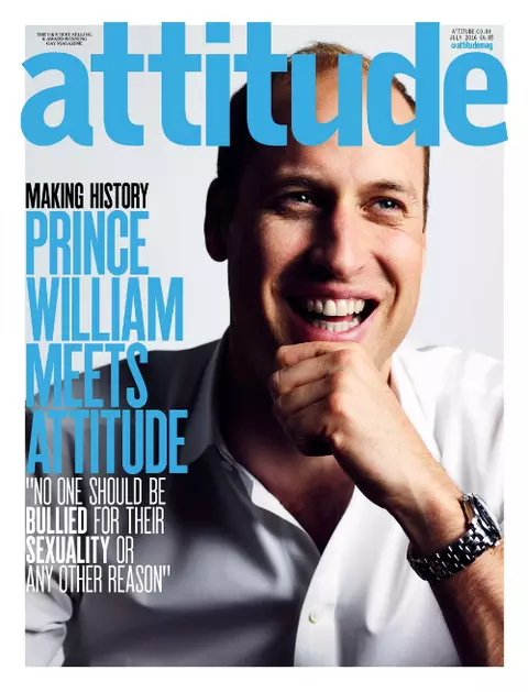 Printul William scrie istorie! Apare pe coperta revistei gay Attitude!