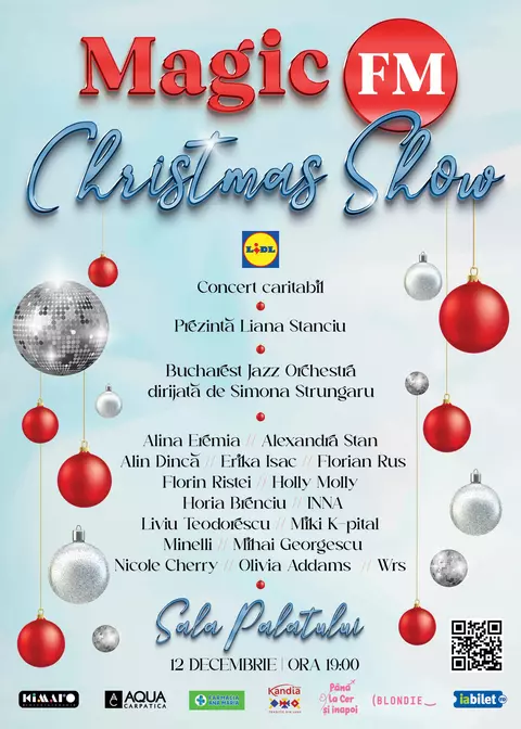 Magic FM - Christmas Show 12 decembrie, la Sala Palatului!
