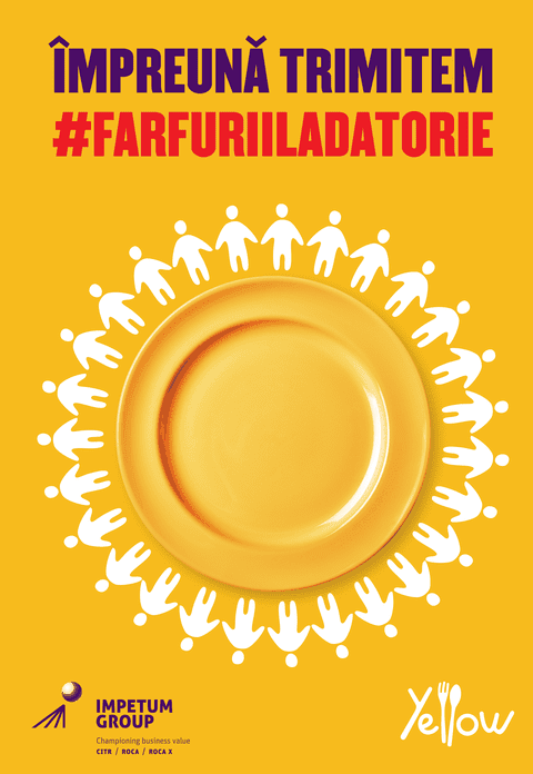 [Dă binele mai departe] Eroii din prima linie au nevoie de sprijinul nostru! Yellow.Menu și Impetum Group inițiază campania #farfuriiladatorie, oferind gratuit o masă caldă pentru personalul medical din Capitală
