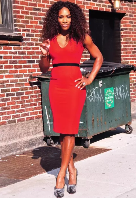 Serena Williams, superba in rosu